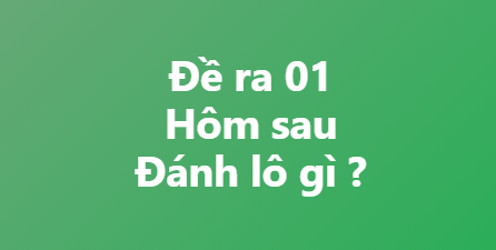 de ra 01 hom sau danh lo gi